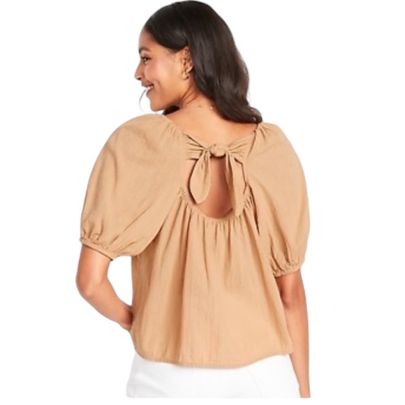 Old Navy XS Oversized Knot Back Bubble Blouse - Picture 1 of 6